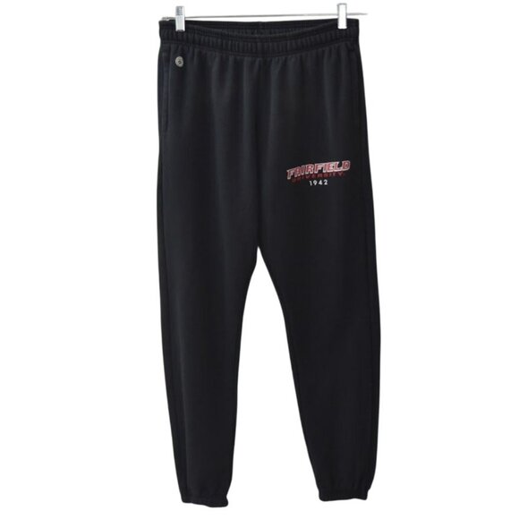 Fairfield University 1942 Black Sweatpants Fall Rush Super Soft Easy Fit Mens M - Picture 1 of 6